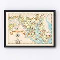 Vintage Map of Maryland 1935