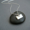 Tiny Pennsylvania State Necklace – Sterling Silver PA Charm on 16" Chain