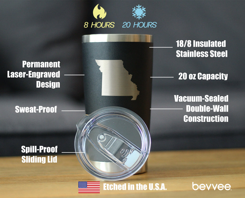 Missouri State Outline - 20 oz Coffee Tumbler