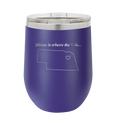Nebraska Heart Wine Cup | Purple