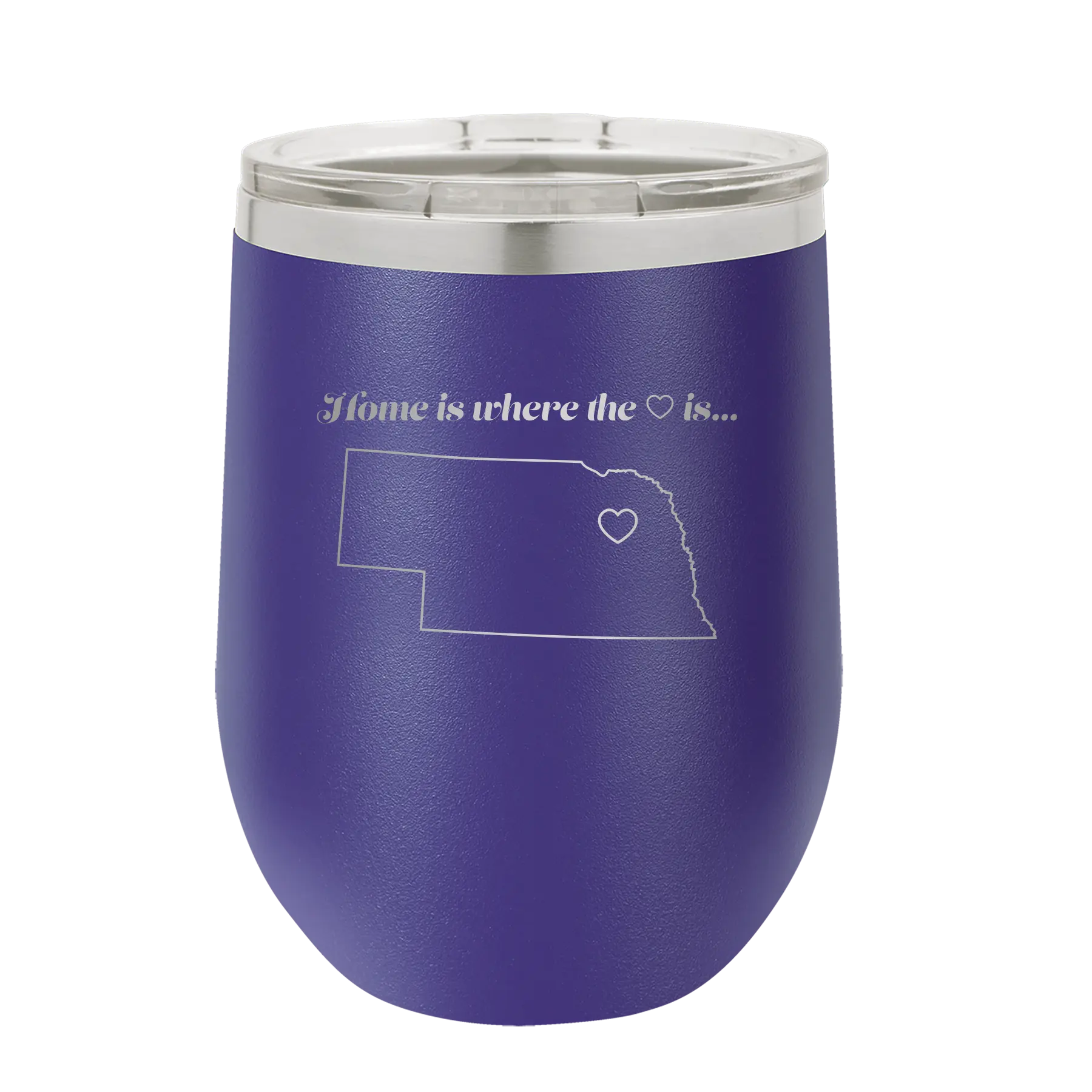 Nebraska Heart Wine Cup | Purple