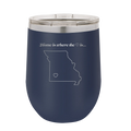 Missouri Heart Wine Cup | Navy