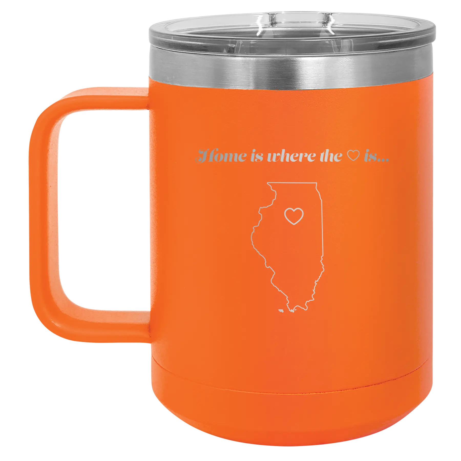 Illinois Heart 15 oz Mug | Orange