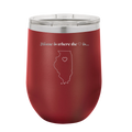 Illinois Heart Wine Cup | Maroon