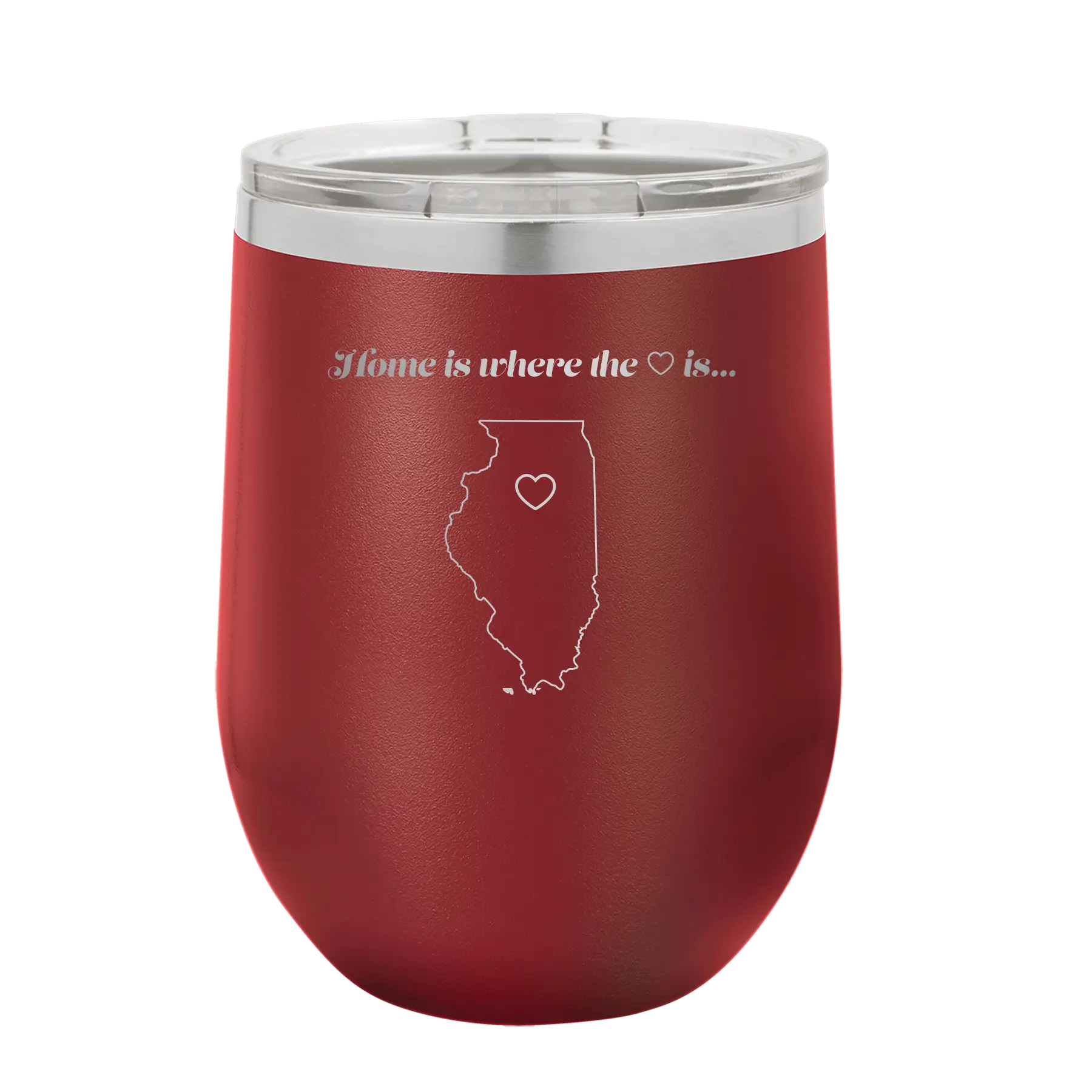 Illinois Heart Wine Cup | Maroon