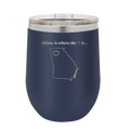 Georgia Heart Wine Cup | Navy