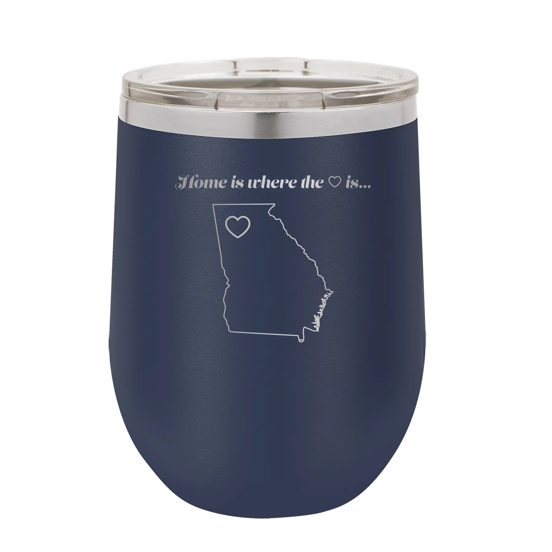 Georgia Heart Wine Cup | Navy