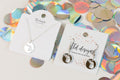 Michigan mirrored acrylic earrings and necklace