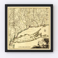 Vintage Map of Connecticut 1780