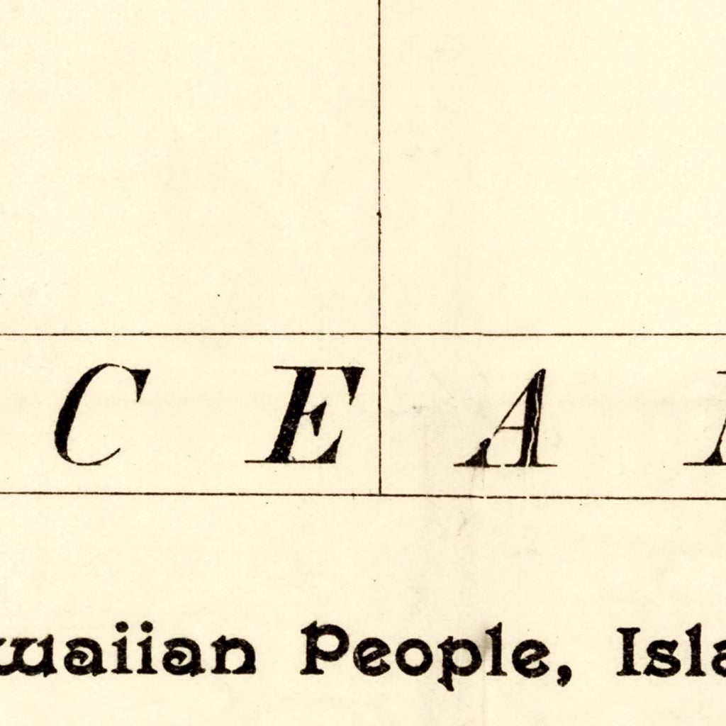 Vintage Map of Hawaii 1893