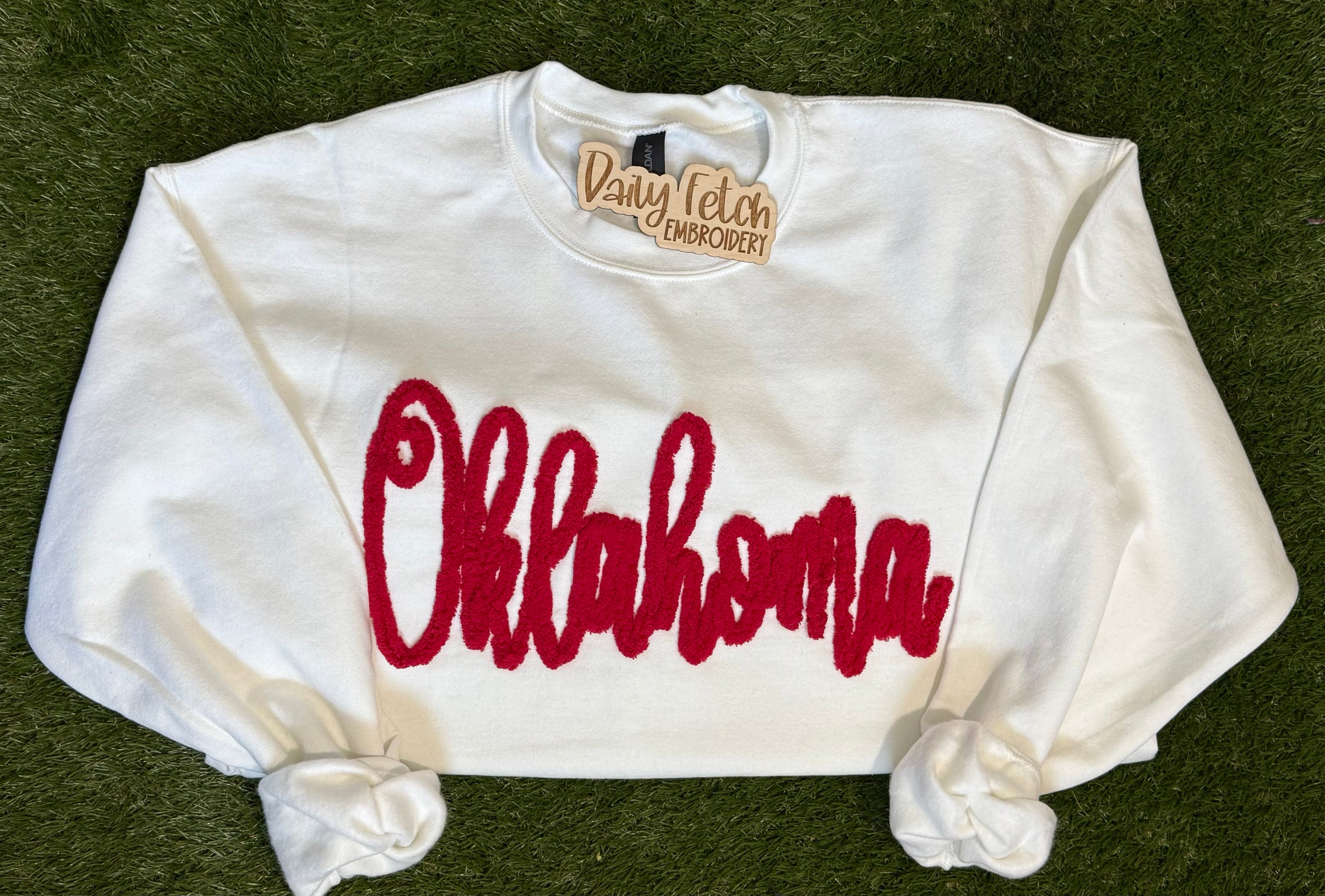 Oklahoma Yarn Embroidered Sweatshirt