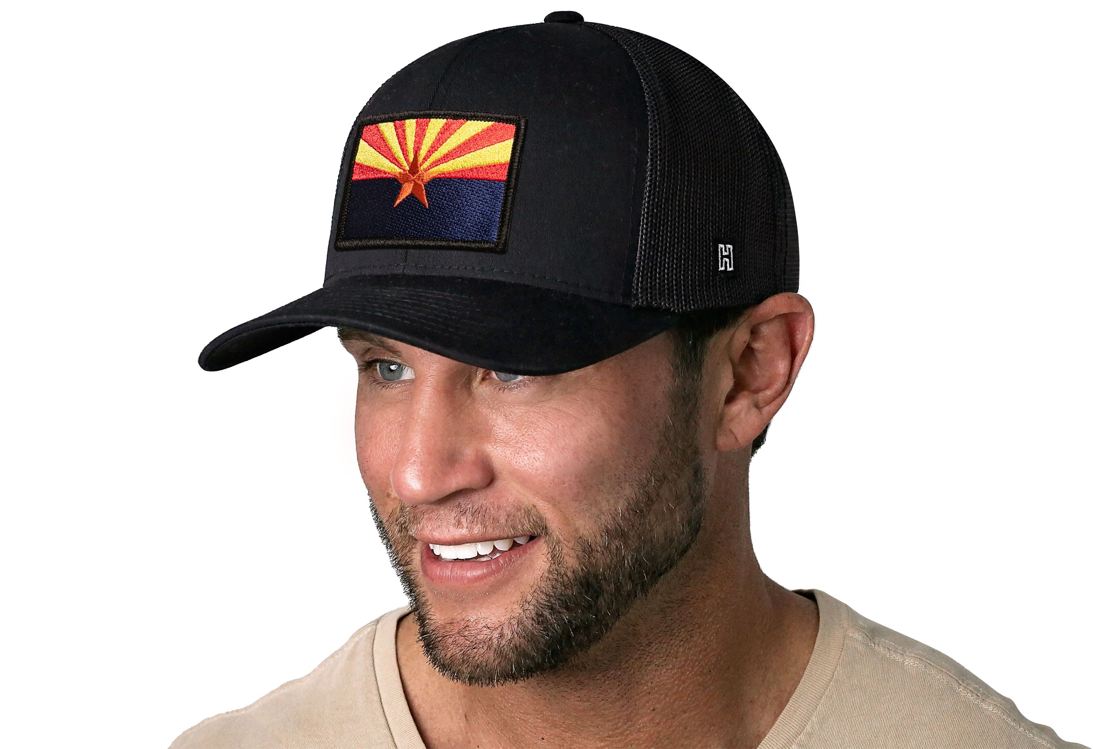 Arizona Flag Trucker Hat  |  Black CA Snapback