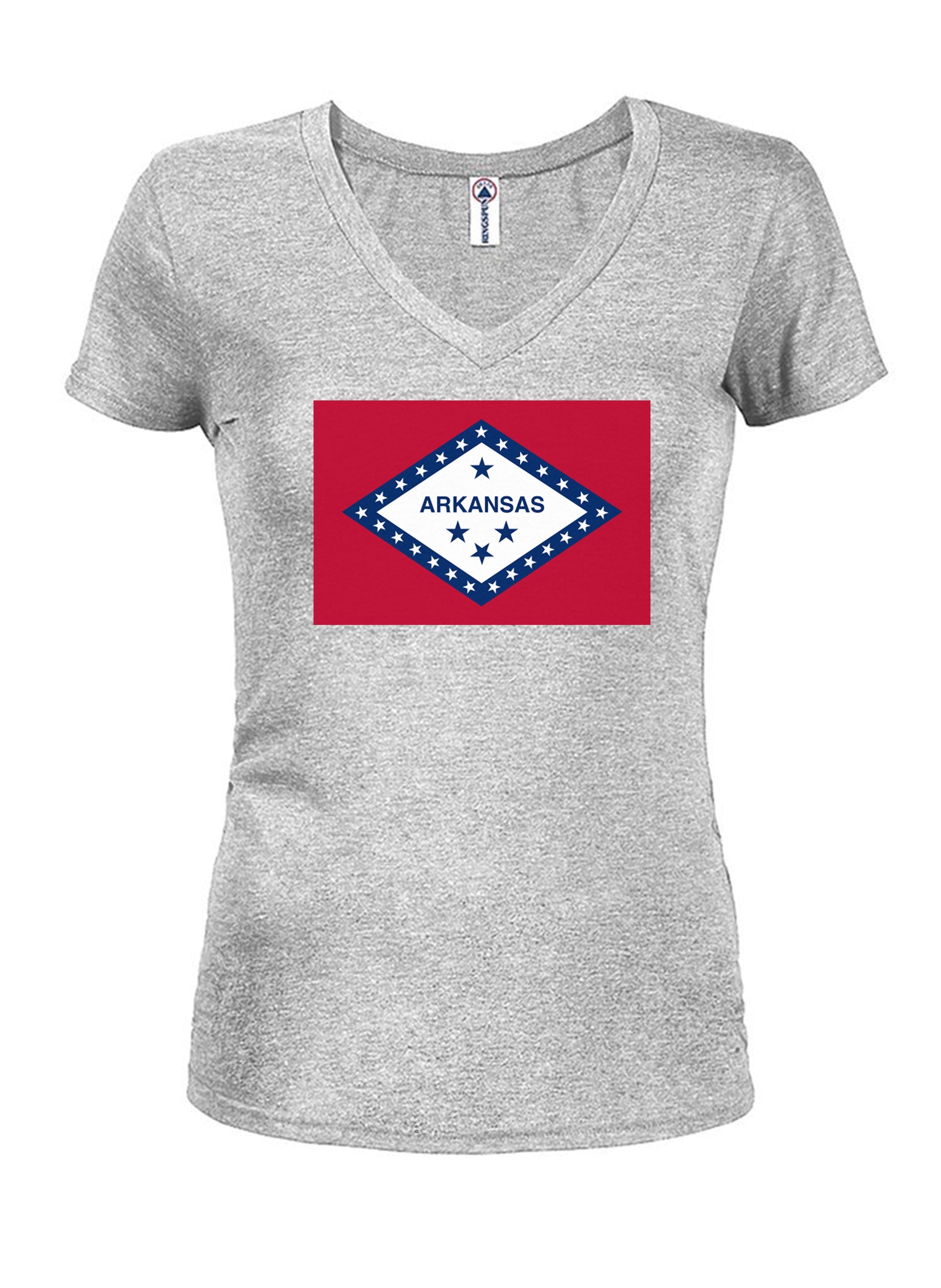 Arkansas State Flag Juniors V Neck T-Shirt