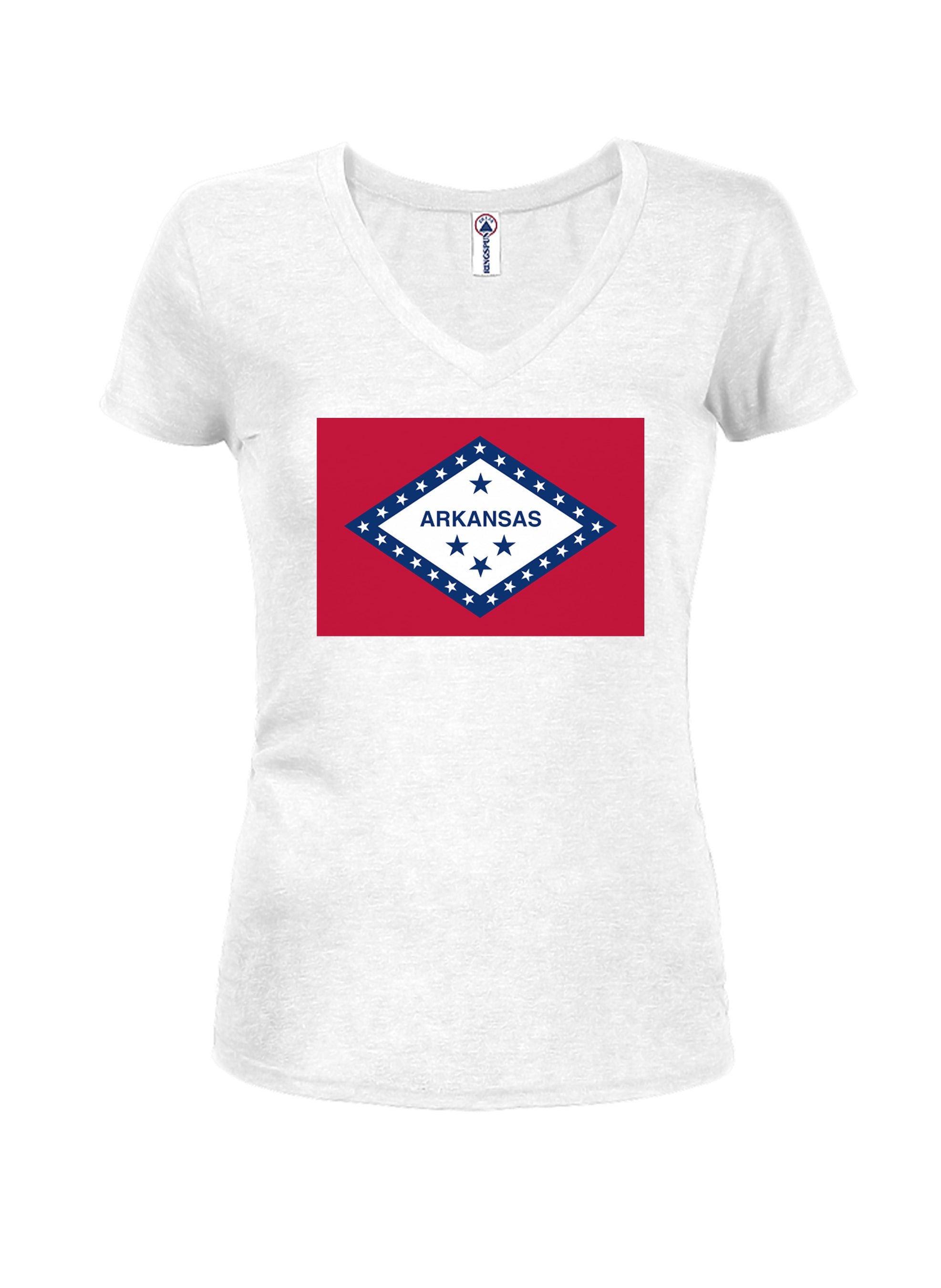 Arkansas State Flag Juniors V Neck T-Shirt