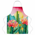 Arizona Saguaro Cactus Blossom in Watercolor Apron Cooking Kitchen Server Baking Crafts Gardening for Adult Women Men, Unisex, Large, Multicolor