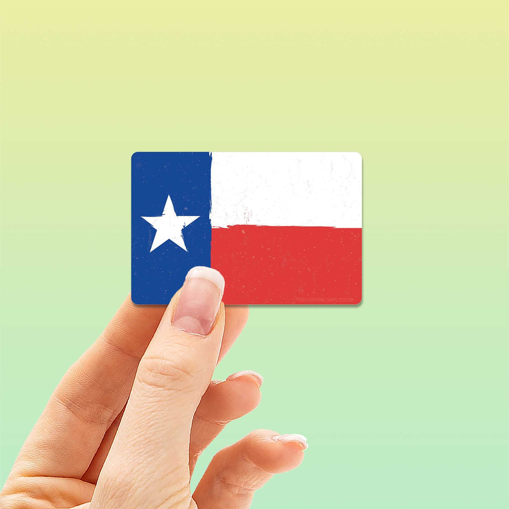 Texas Flag Sticker - Rectangle TX Decal