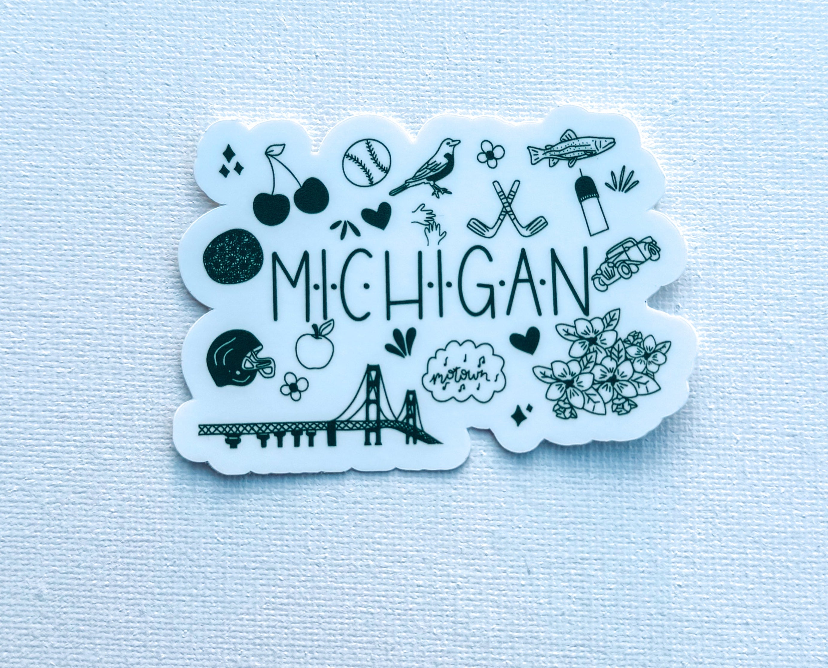 Michigan Doodle Sticker