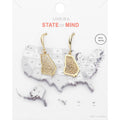 Gold Dipped Georgia State Earrings