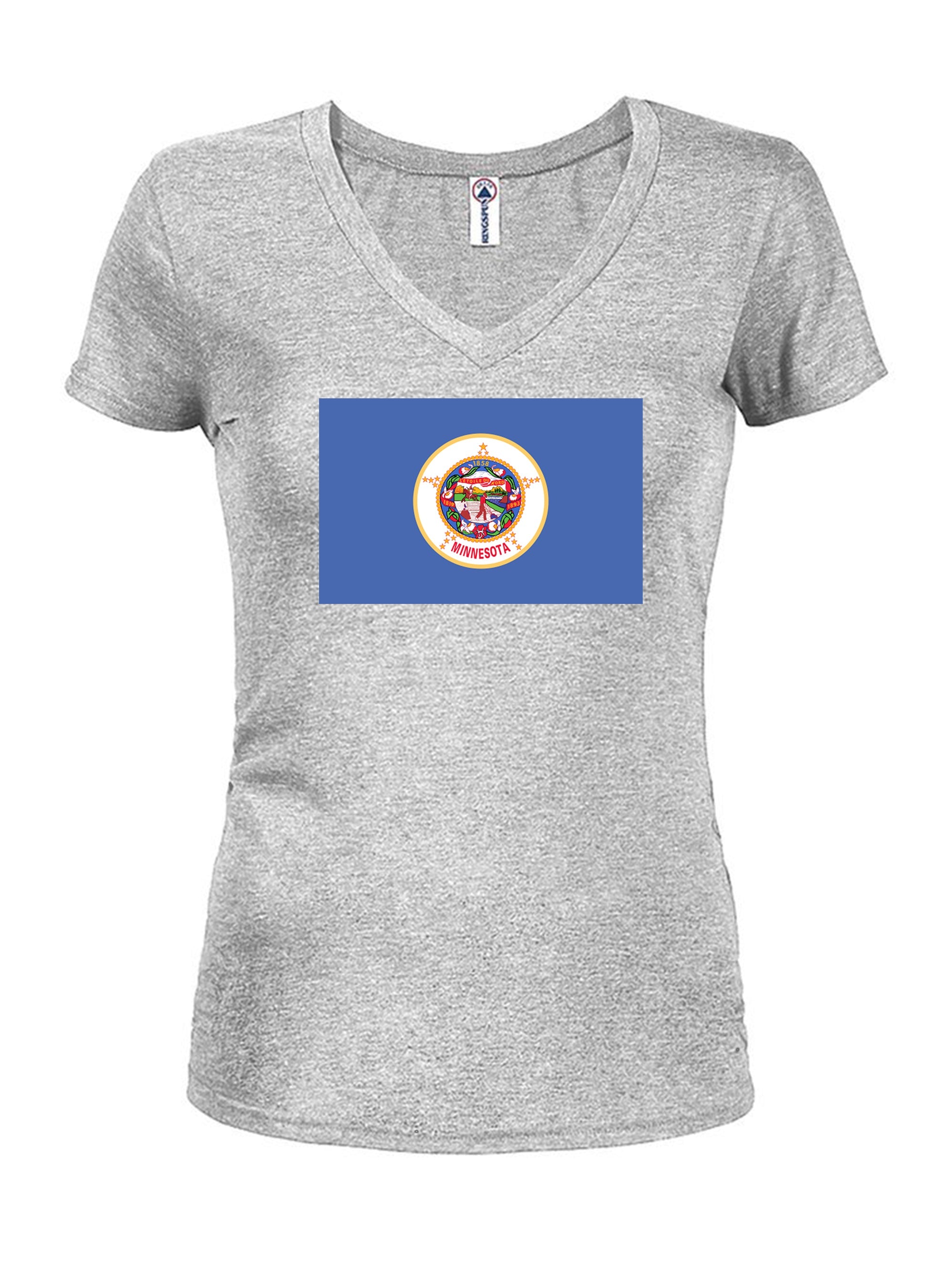 Minnesota State Flag Juniors V Neck T-Shirt