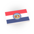 Missouri State Flag - Minifig Scale - Custom Printed - 2x3 Tile Made using a LEGO® Tile