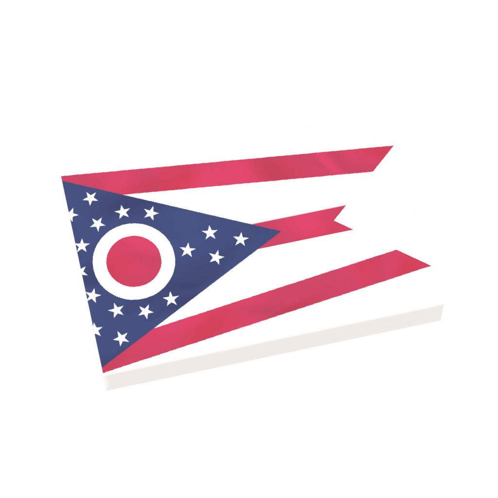 50 State Flags Pack - USA State Flags - Custom Printed 2x3 Tile - Made Using LEGO® Parts