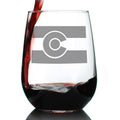 Colorado Flag - Cute Centennial State Stemless Wine Glass, Large 17 oz, Etched Sayings, Gift Box