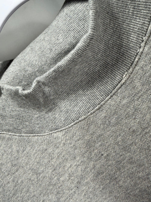 Alabama Varsity Mockneck Embroidered Crewneck Sweatshirt - Heather Grey