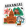 Arkansas State Icons Sticker