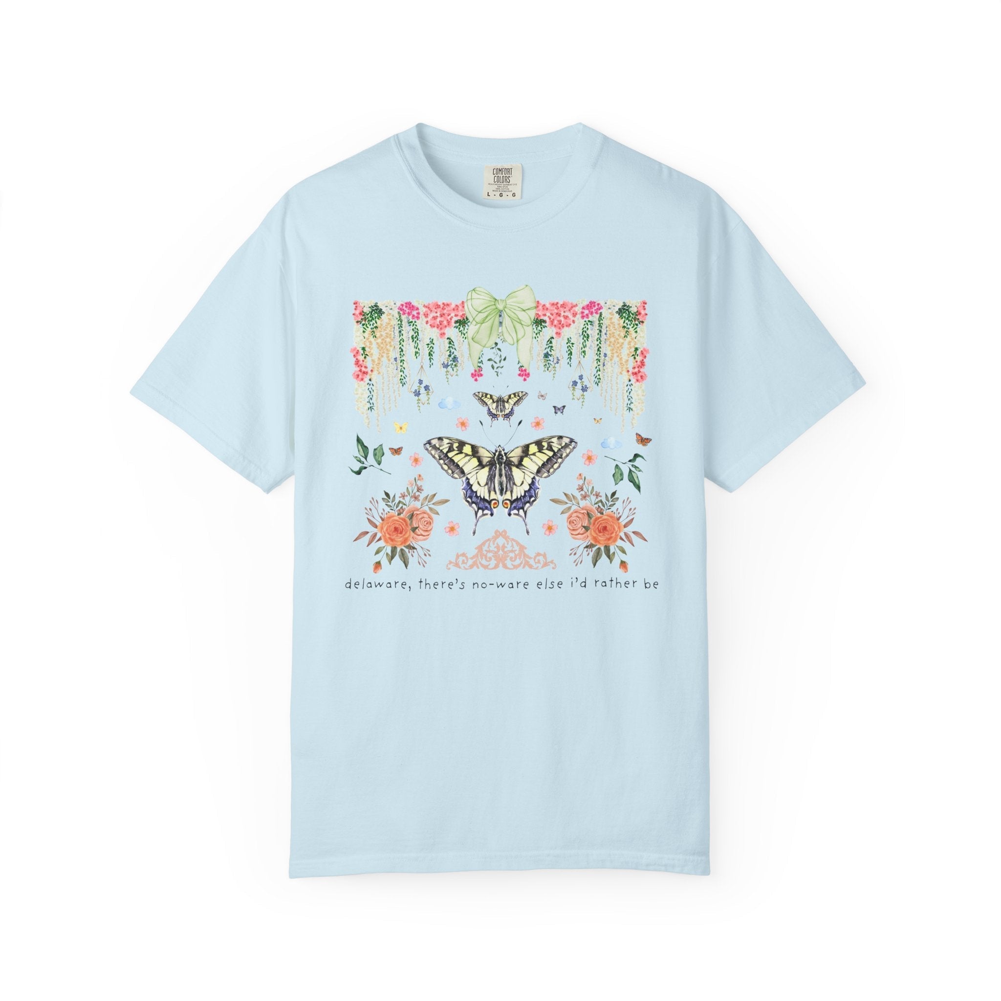 Colorful Delaware Butterfly Lover Tee