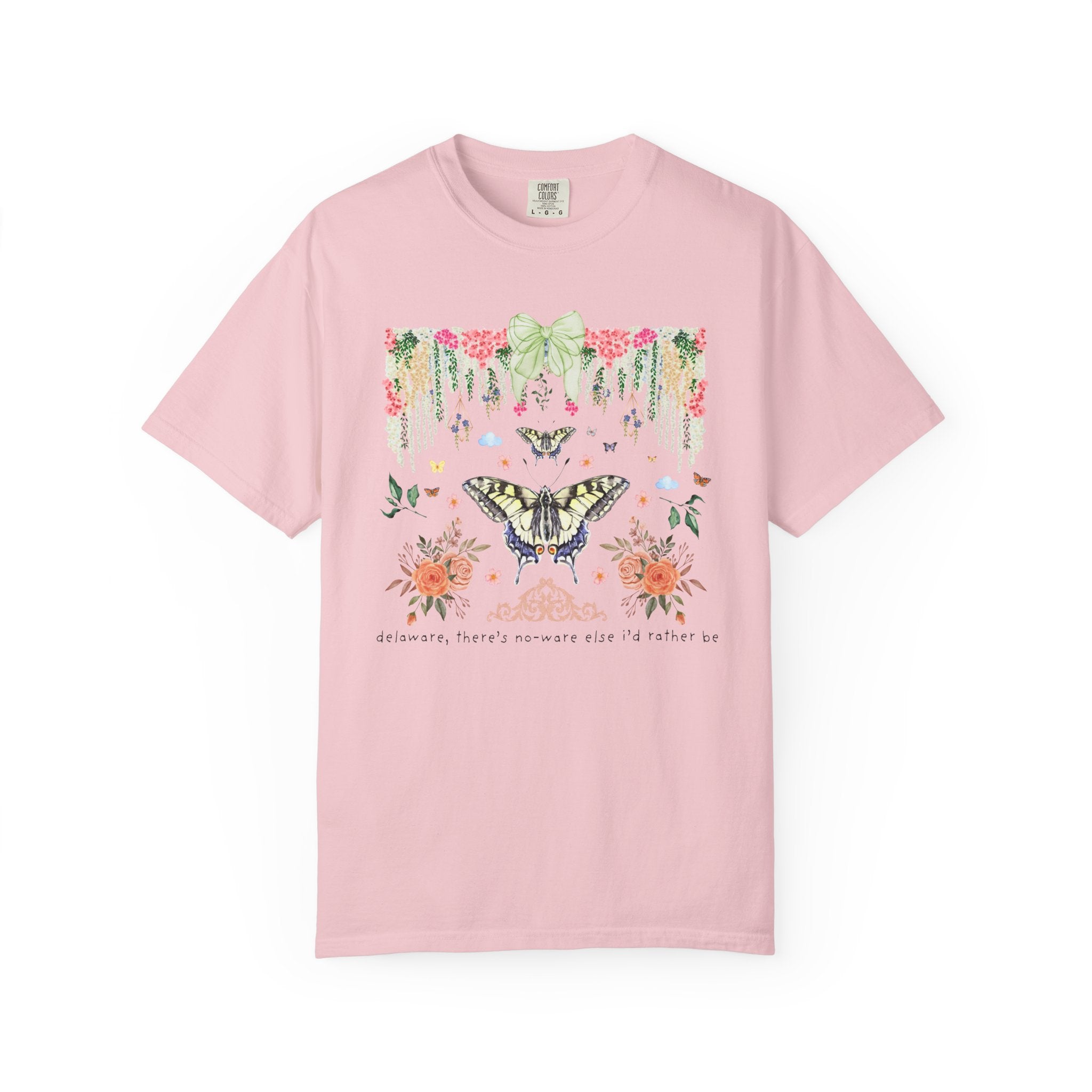 Colorful Delaware Butterfly Lover Tee