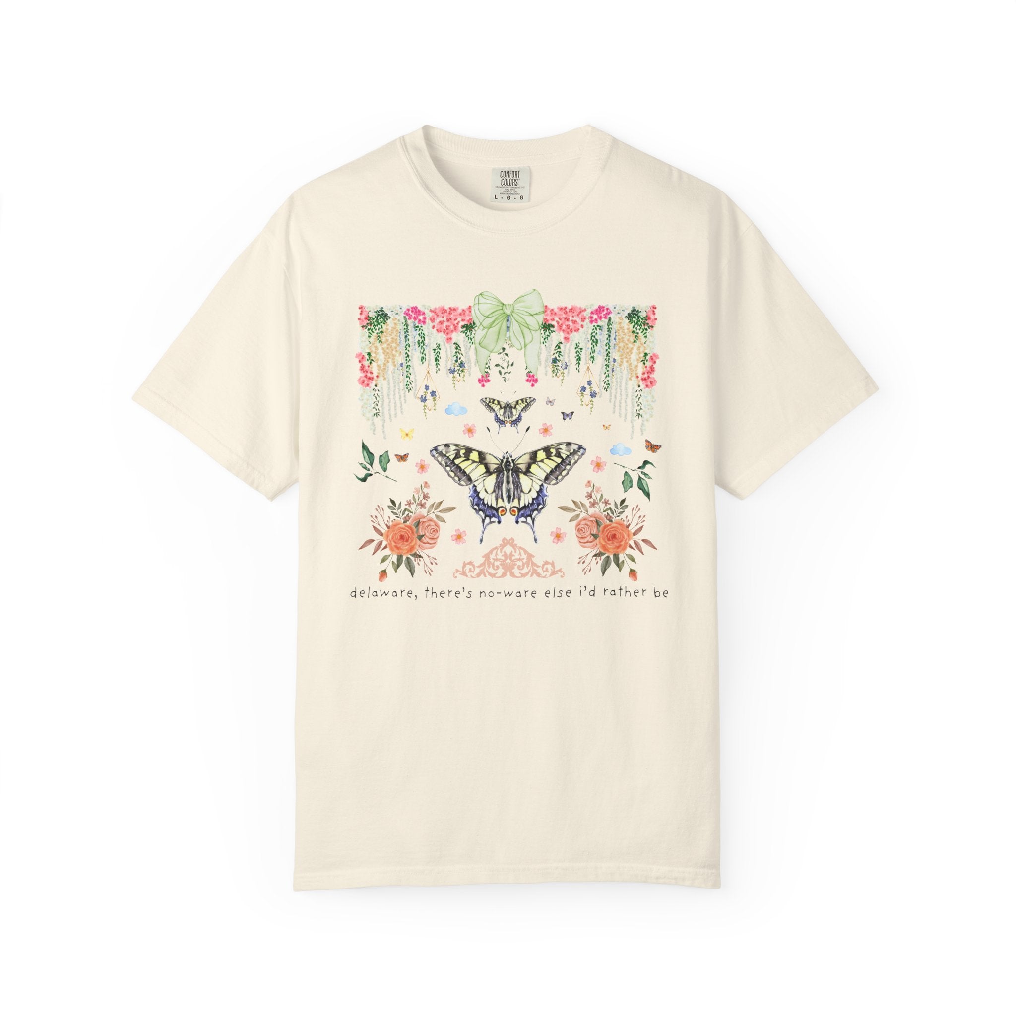 Colorful Delaware Butterfly Lover Tee