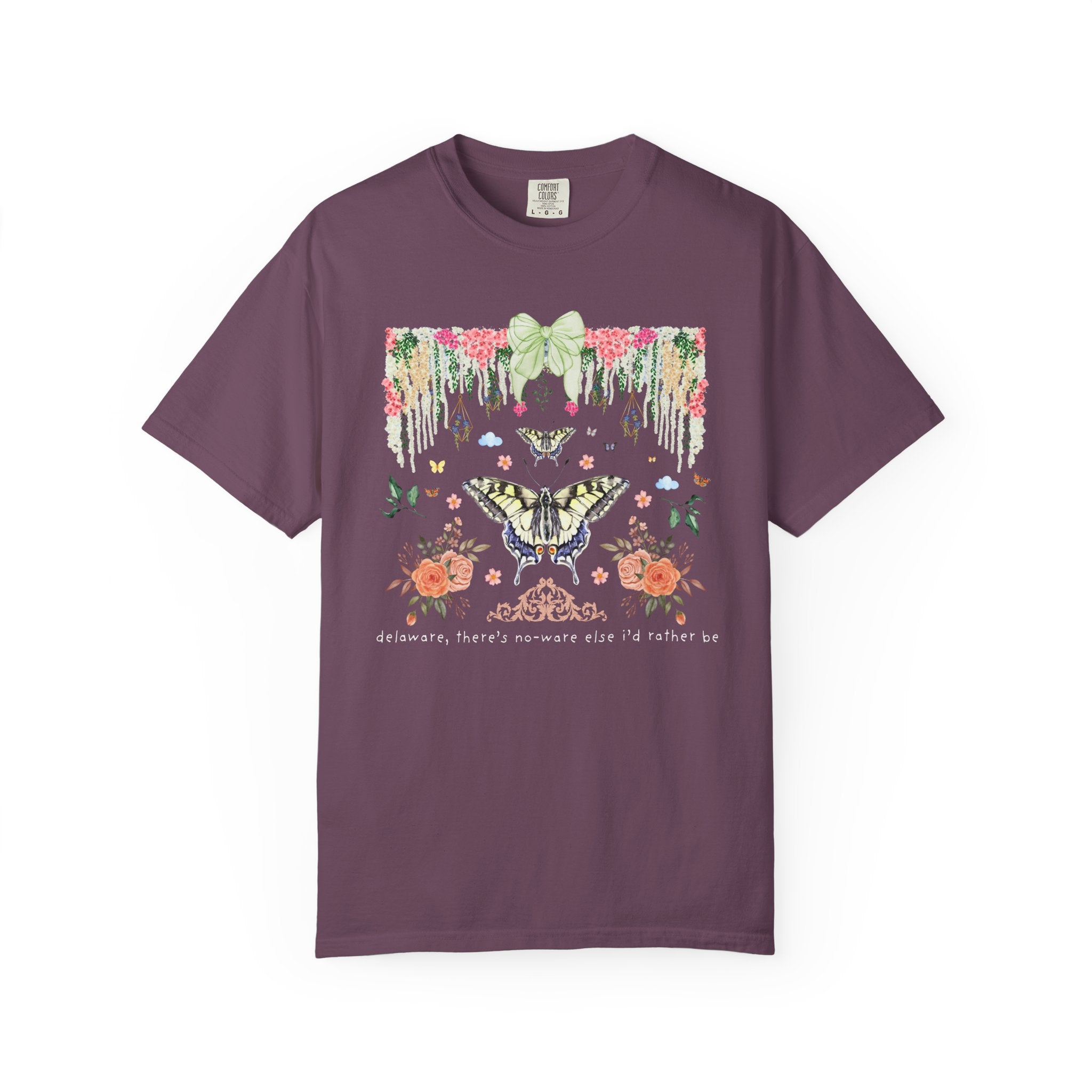 Colorful Delaware Butterfly Lover Tee