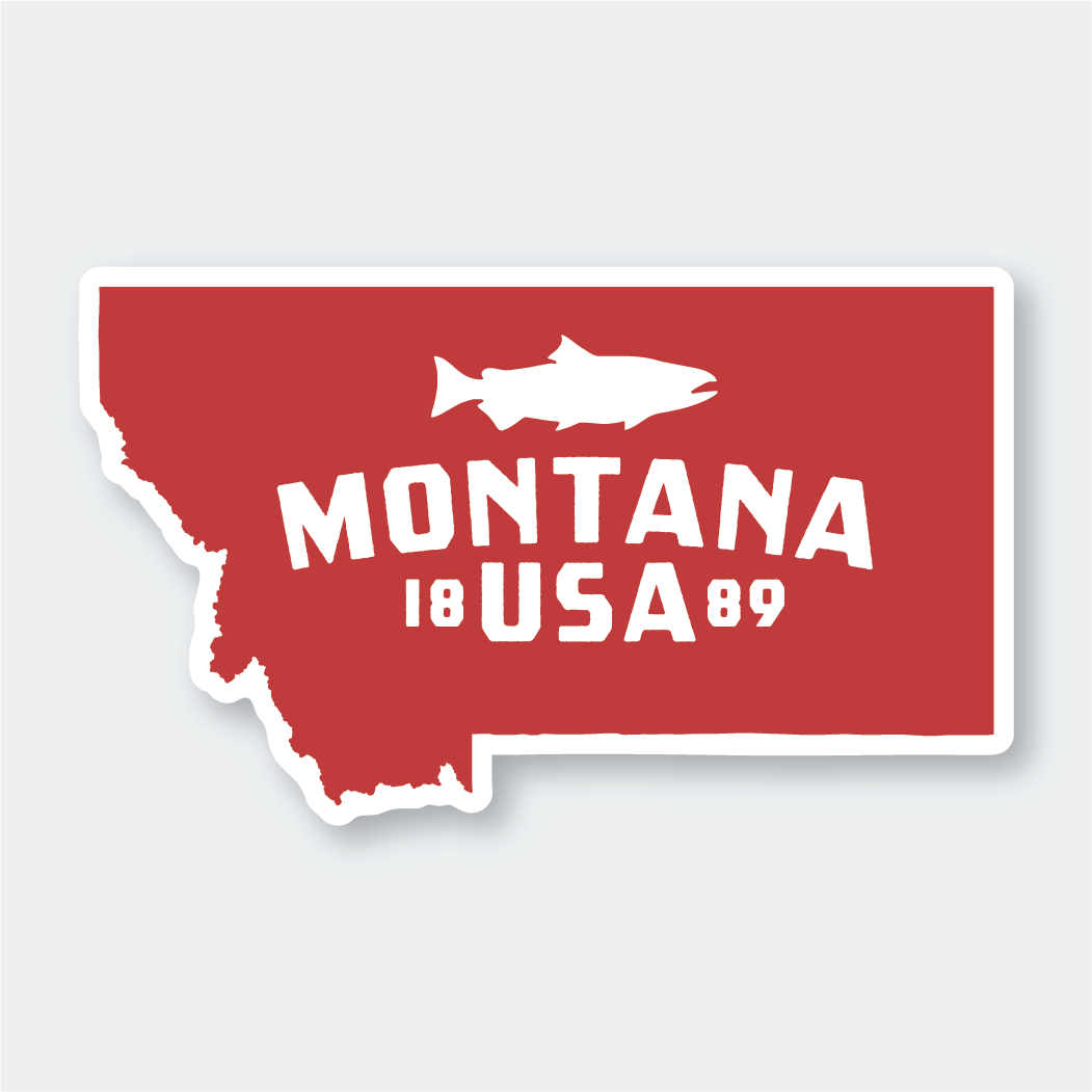 Montana Red Sticker