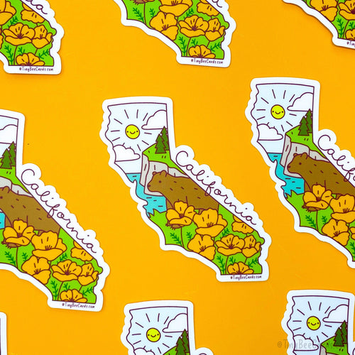 California State Vinyl Sticker