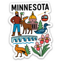 Minnesota State Icons Sticker