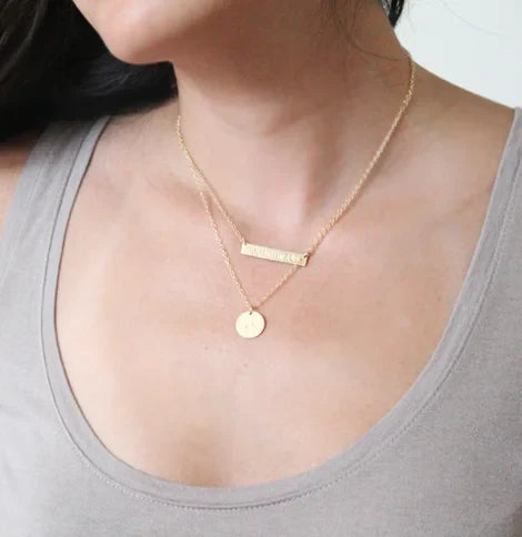 Hand Stamped State Necklace